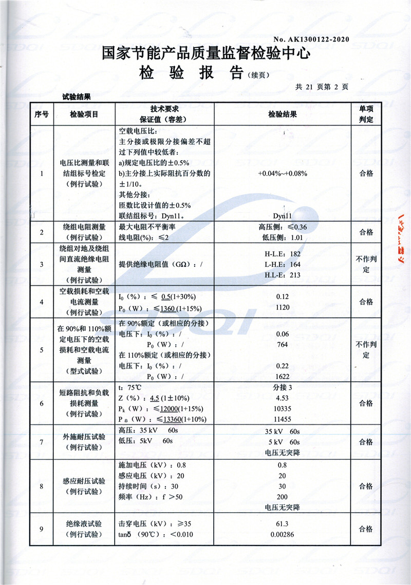 高低压试验报告-S11-1250丰城丰城丰城油浸式变压器-2.jpg